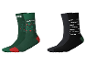 Chaussettes pour hommes PARKSIDE, lot de 2 paires en vert et noir.