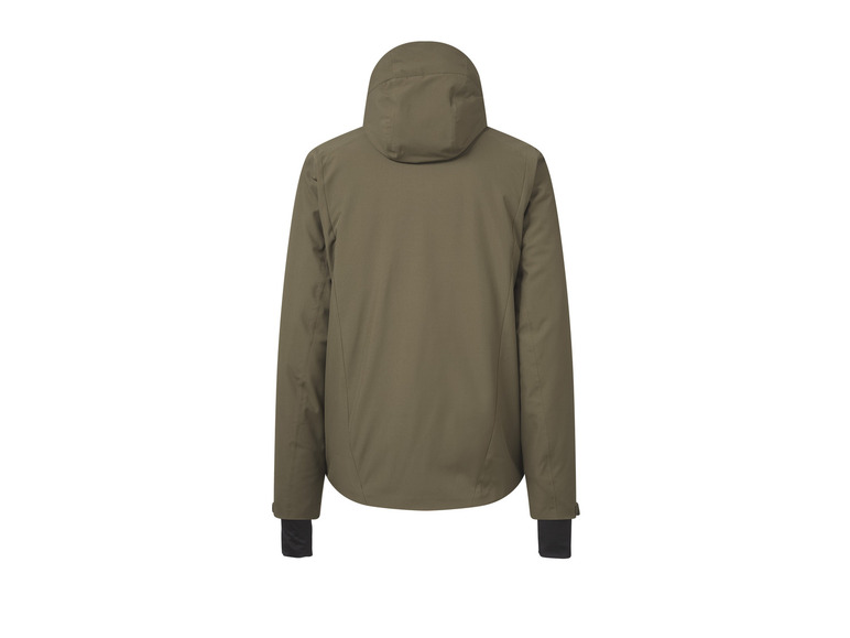 Une veste verte à capuche.