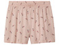 Shorts roses à imprimé floral.