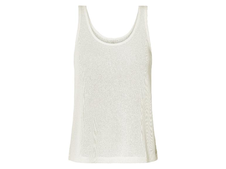 Débardeur blanc en maille fine.