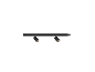 Luminaire sur rail noir BRILONER avec deux spots.
