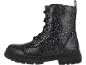 Bottines noires pailletées à lacets avec une semelle épaisse