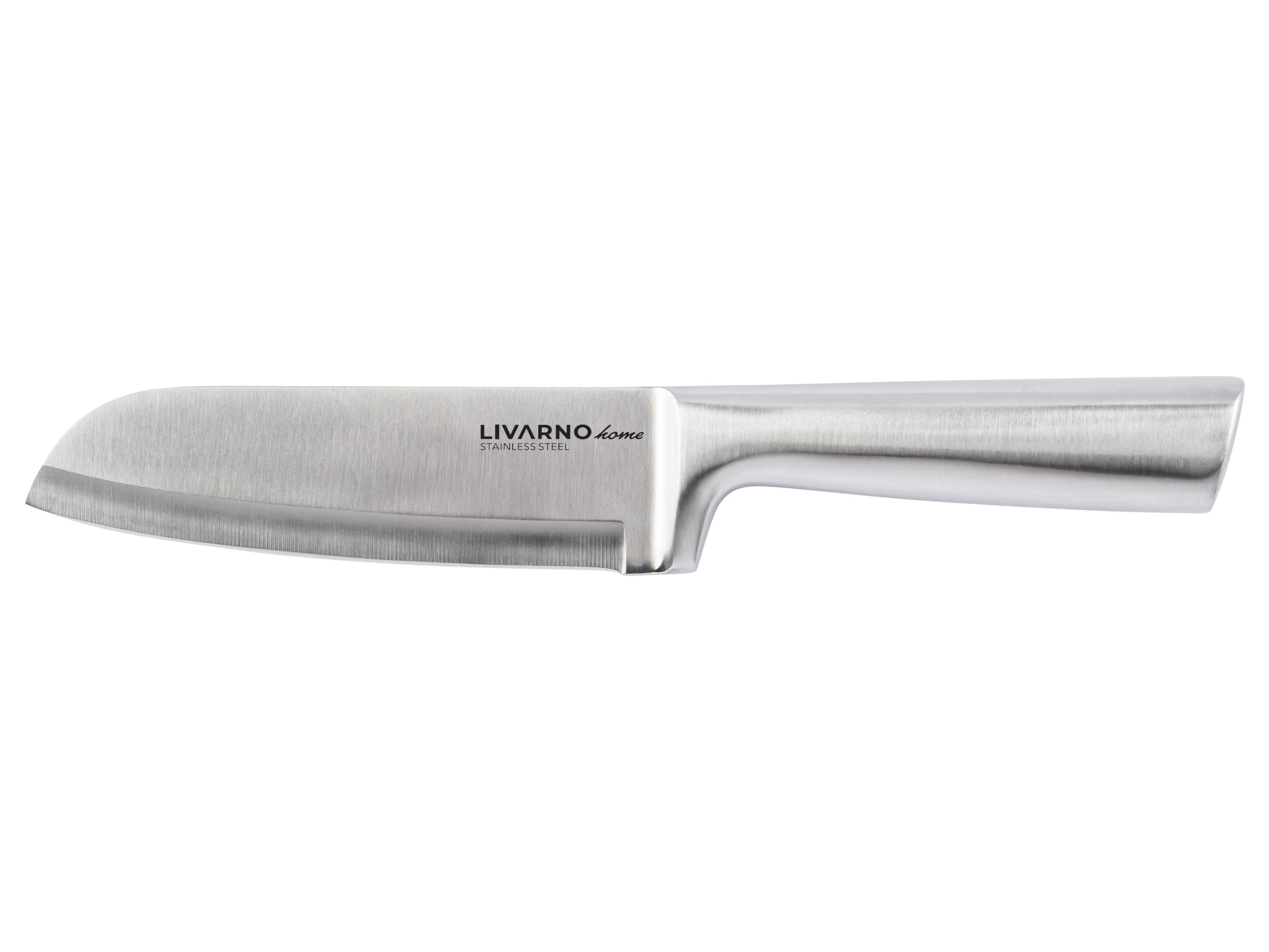 LIVARNO home Couteaux de cuisine (Couteau Santoku manche en acier inoxydable)
