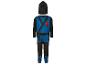 Un costume de ninja bleu et noir avec une cagoule.