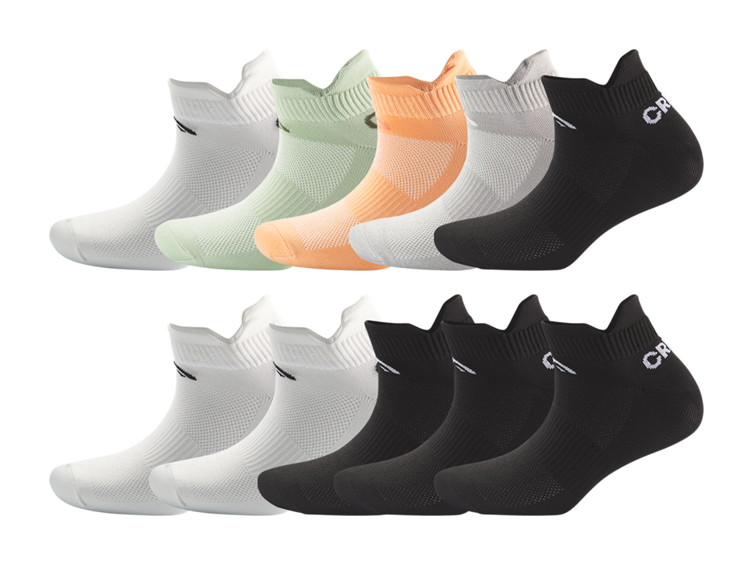 CRIVIT Lot de 5 paires de socquettes de sport femme