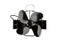 Ventilateur de poêle noir à quatre pales