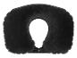 Coussin de voyage noir gonflable pour le confort en avion ou en voiture.