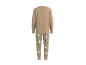 Pyjama beige avec haut et pantalon à motif d'ours.