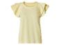 T-shirt jaune à manches courtes avec volants