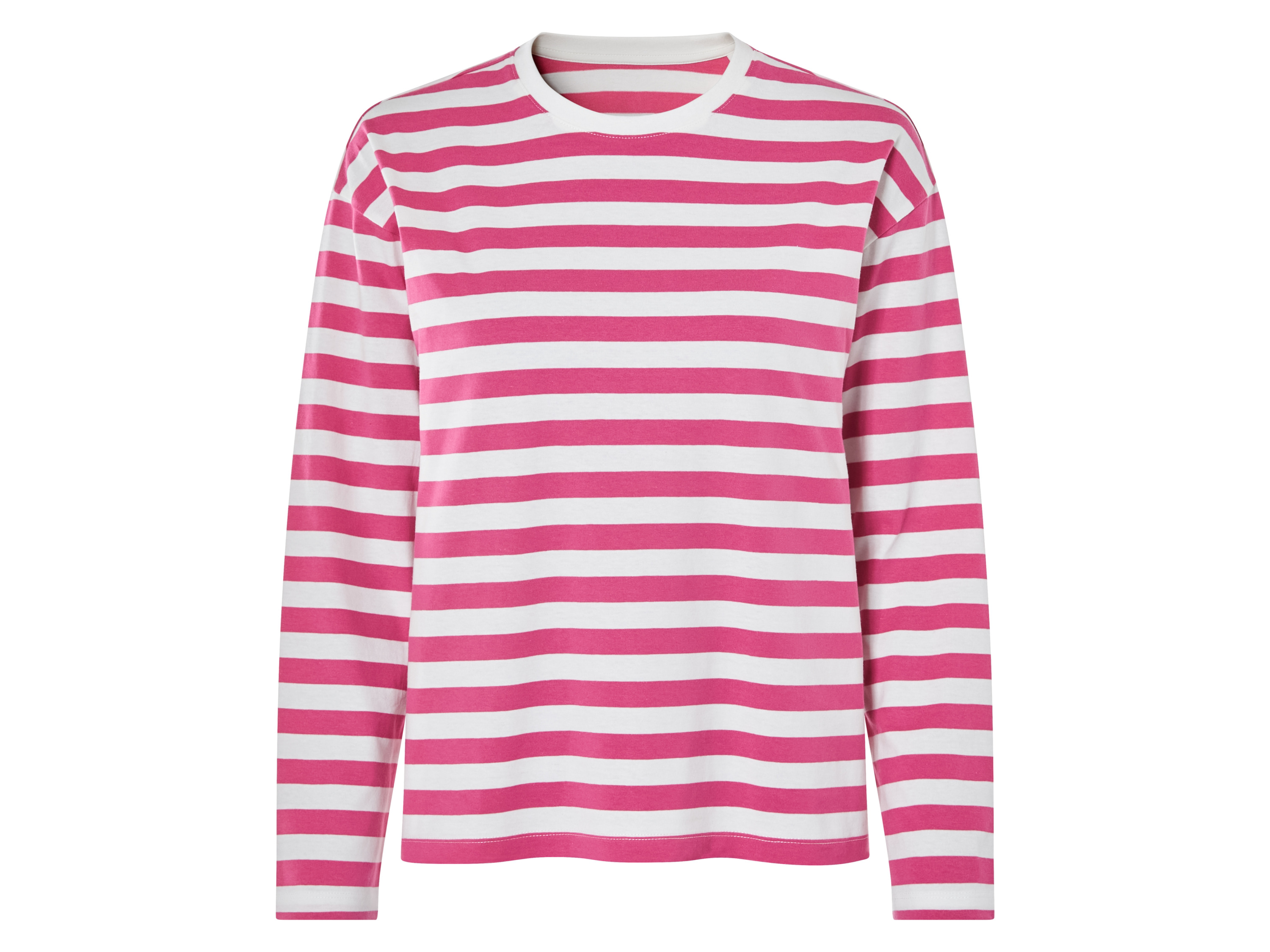 esmara® T-shirt manches longues femme (S (34/36), rose/rayures)
