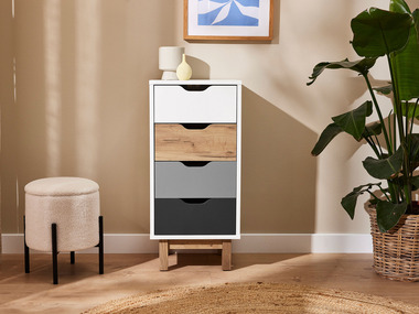 LIVARNO home Commode avec 4 tiroirs, 40 x 85 x 35 cm