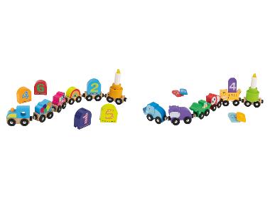 lupilu® Set de chemin de fer en bois