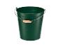 Seau vert 10L Farmside avec anse en bois.