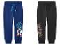 Deux pantalons de jogging pour enfants : bleu avec Sonic et noir avec Shadow.