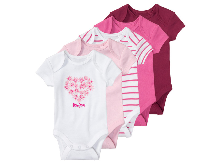 Aller en mode plein écran : lupilu® Lot de 5 bodies bébé - Image 2