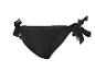 Bas de bikini noir avec liens à nouer sur les côtés.