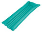 Un matelas pneumatique turquoise pour la piscine.