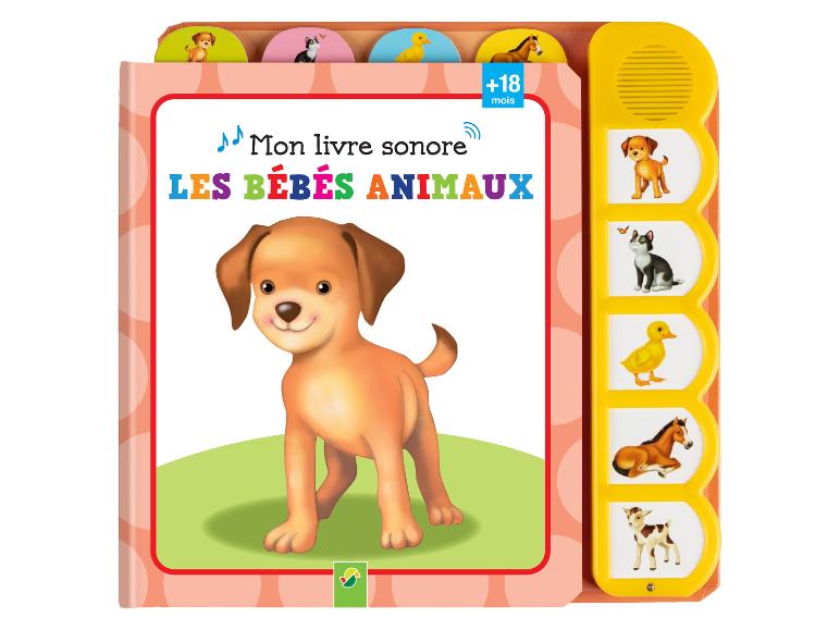 Livre sonore interactif sur les bébés animaux, recommandé pour +18 mois
