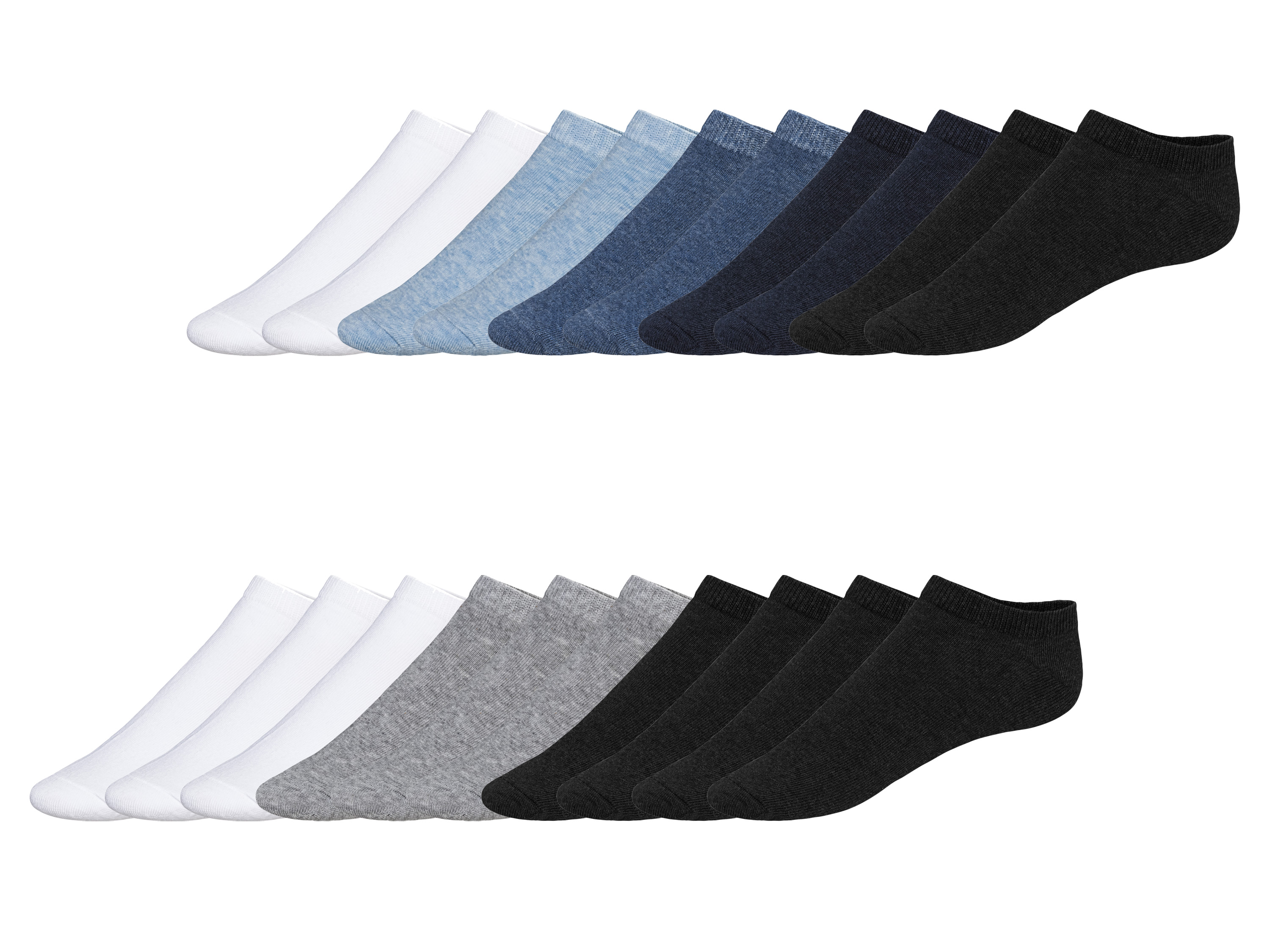 LIVERGY® Lot de 10 paires de socquettes homme