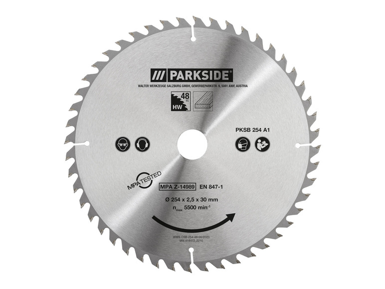 Aller en mode plein écran : PARKSIDE® Lame de scie circulaire PKSB 254 A1, 25,4 cm - Image 2