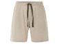 Shorts en jersey beige à cordon.