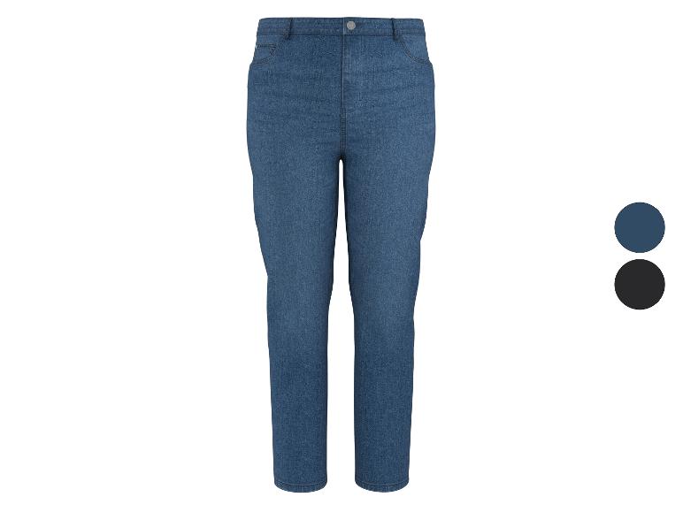 Jeans pour femmes en bleu marine et noir.
