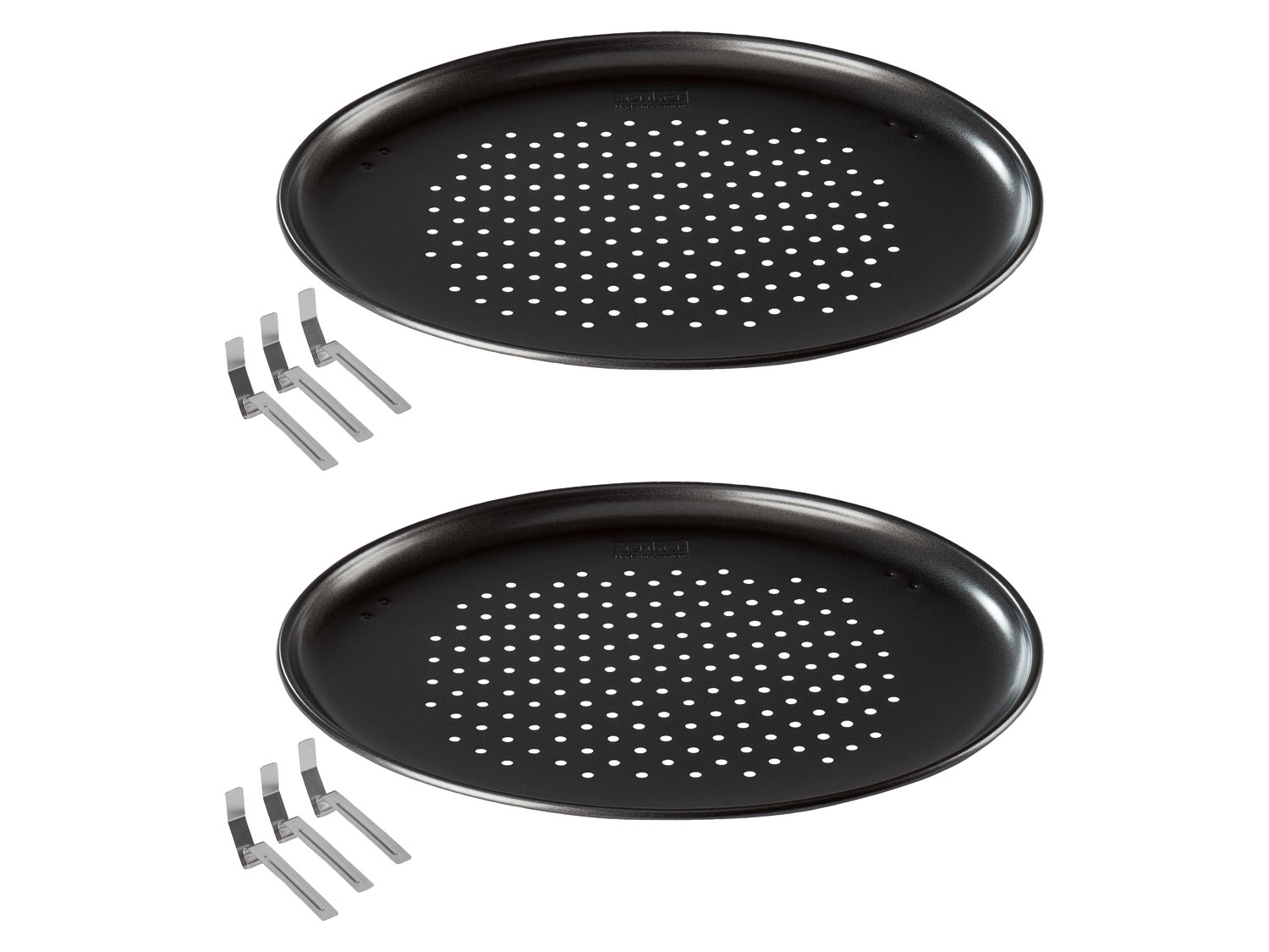 zenker Set de plaques à pizza, 2 pièces