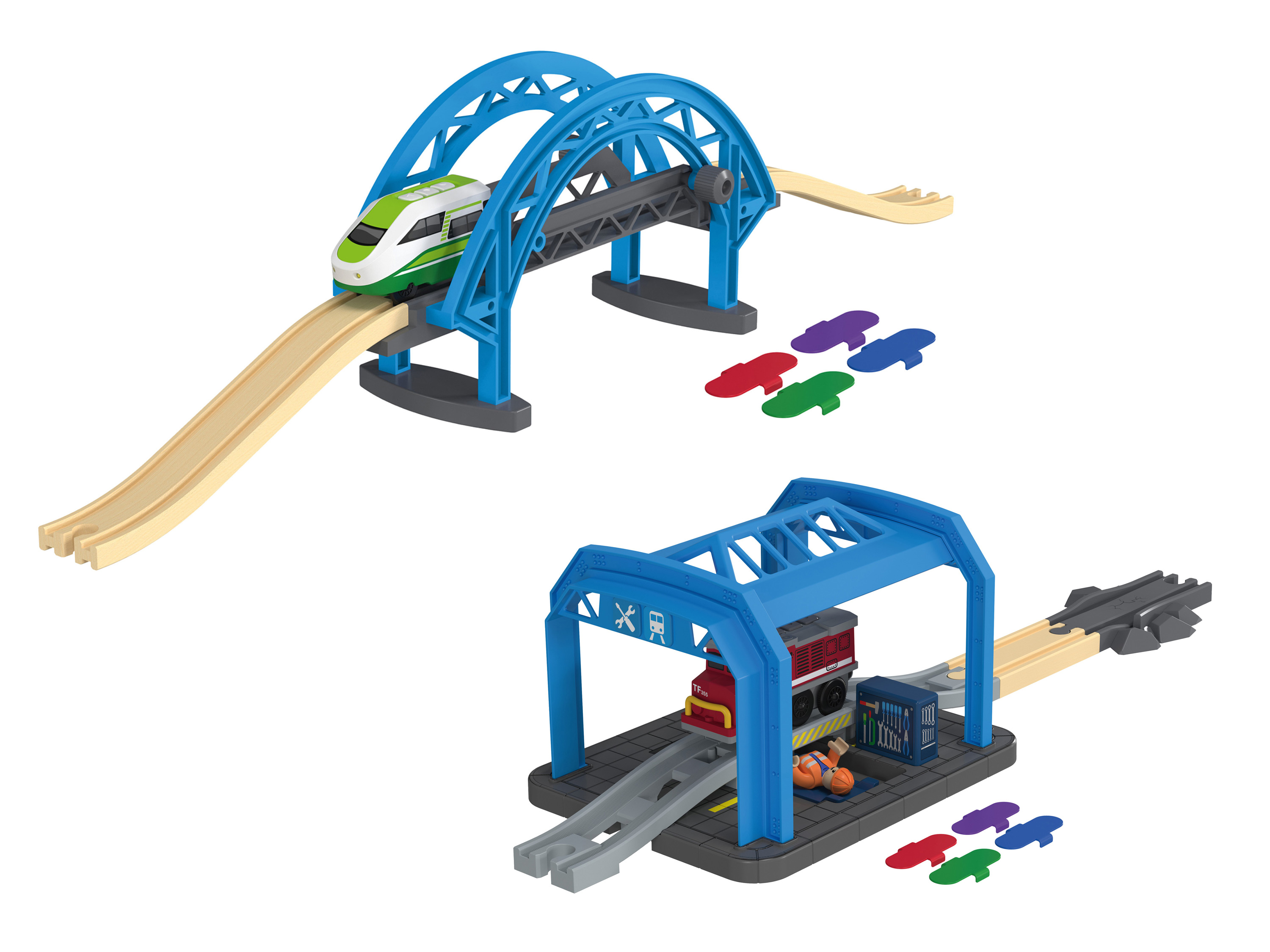 Playtive Atelier/pont ferroviaire en bois