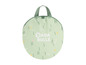 Un sac Bada Bulle vert avec un motif de girafes