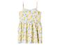 Robe d'été blanche à bretelles fines avec motif citron.