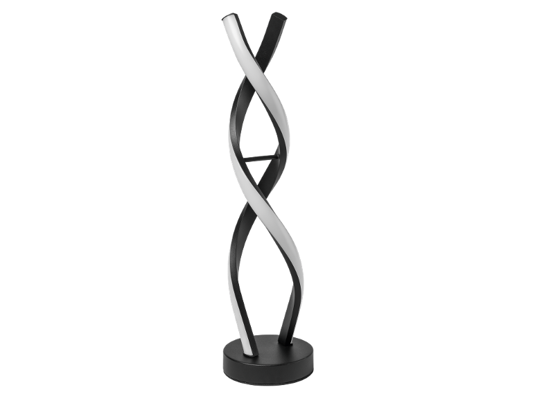 Lampe de table LED moderne en spirale de couleur noire