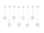 Guirlande lumineuse flocons de neige avec ventouses pour décoration festive.