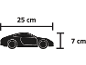 Dimensions d'une voiture miniature indiquant une longueur de 25 cm et une hauteur de 7 cm.