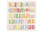 Jeu de nombres en bois de 1 à 20 : puzzle éducatif pour enfants.