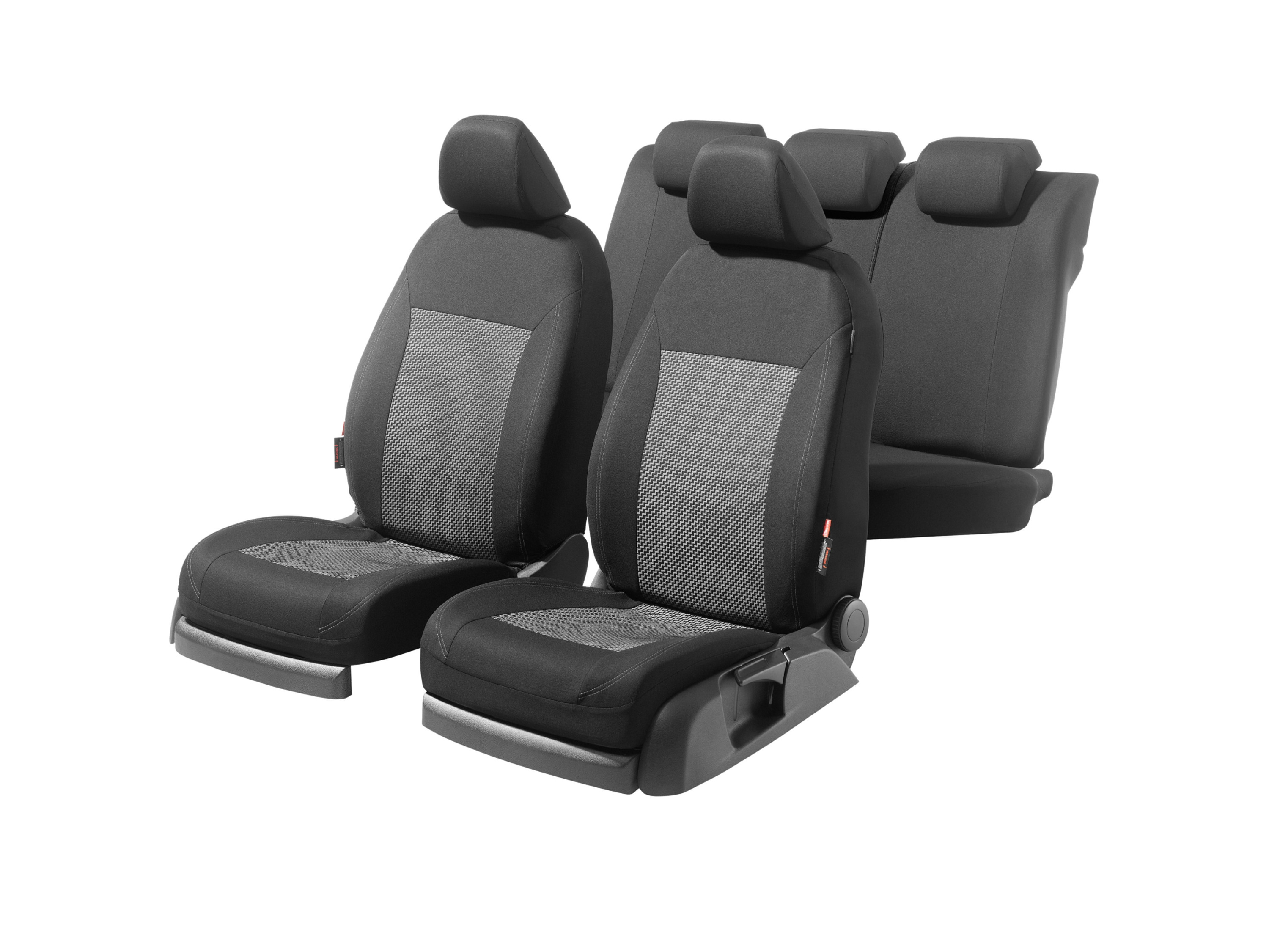 ULTIMATE SPEED® Set de 14 housses de siège auto (noir/gris)
