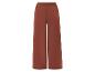 Pantalon large brun rouille, coupe ample.
