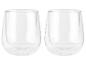 Deux tasses isolantes en verre