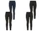 Leggings noirs et bleu marine.