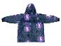 Sweat à capuche oversize Nevermore Academy avec motifs violets et noirs