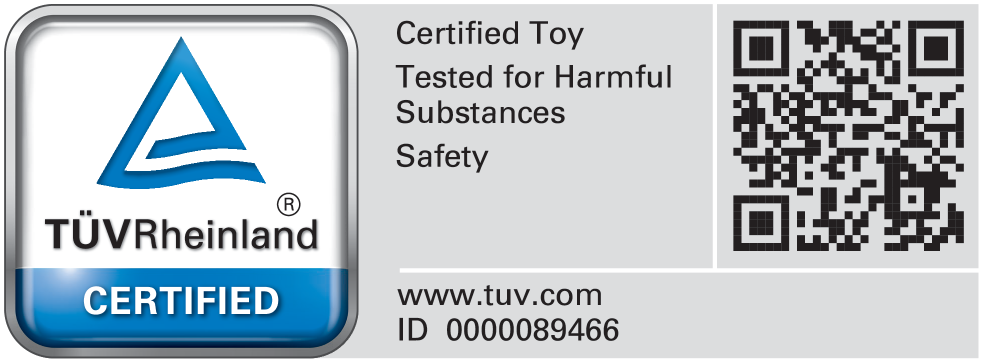 Jouet certifié, testé pour les substances nocives, sécurité. ID 0000089466.