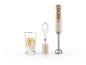 Mixeur plongeant SilverCrest beige avec fouet et pichet.