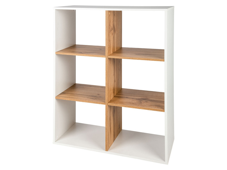 Aller en mode plein écran : Étagère Liverpool, 74 x 108 x 33 cm, imitation chêne/blanc - Image 6