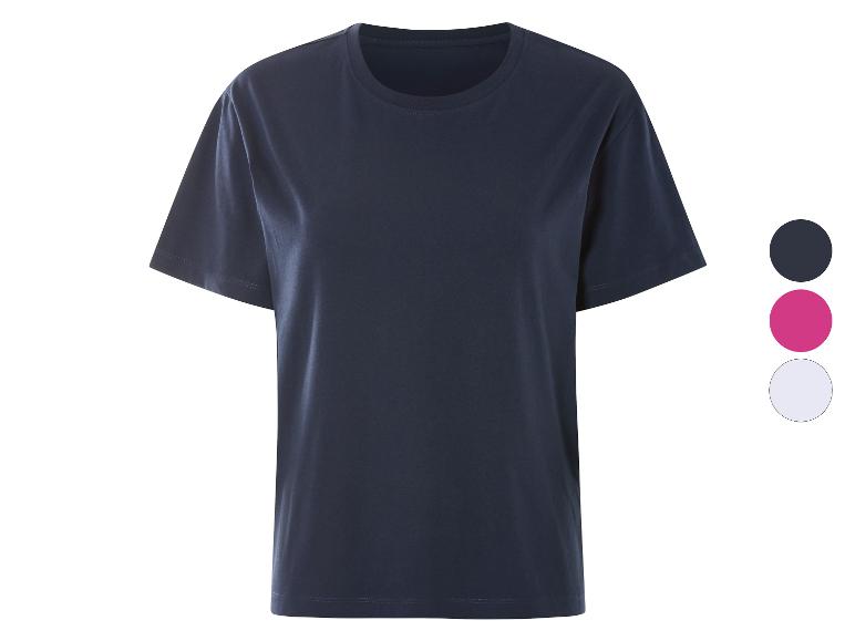 T-shirts à manches courtes, disponibles en bleu marine, rose et gris.