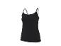 Débardeur noir à fines bretelles pour femme.