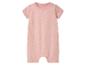 Combinaison bébé rose pâle à motifs étoiles et lunes.