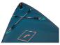 Paddle board gonflable bleu-vert avec sangles rose pâle; design Red Paddle Co.