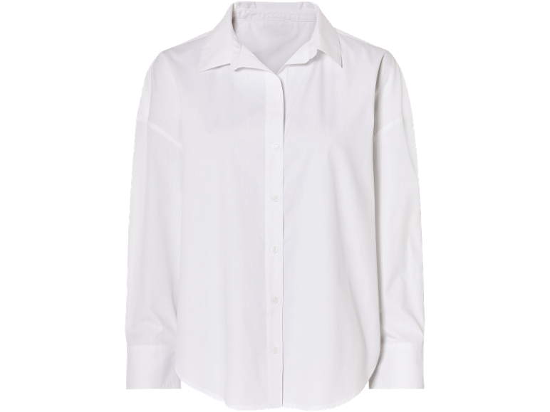 Chemise blanche à manches longues avec boutons
