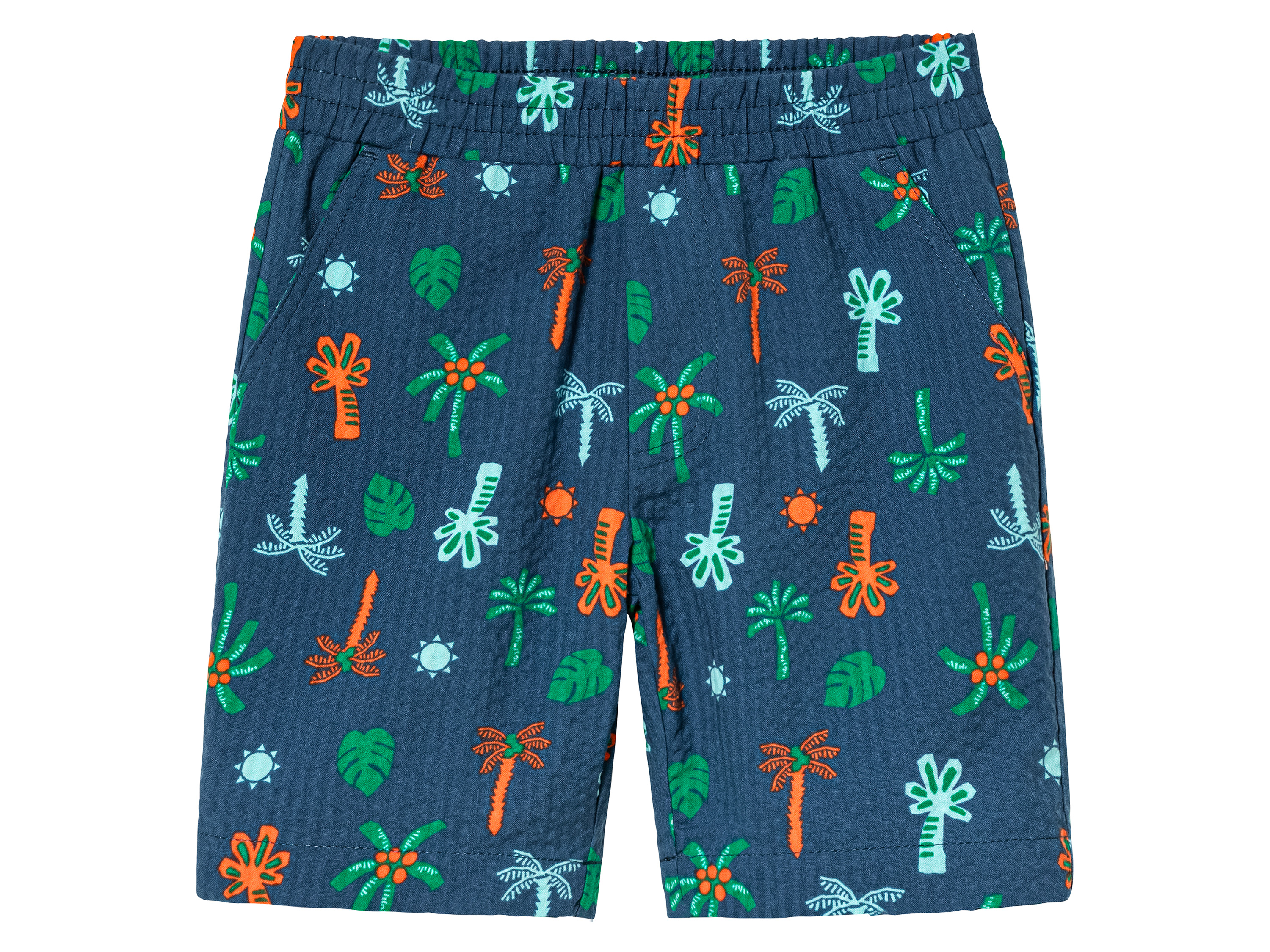 lupilu® Short petit garçon (palmiers/bleu)