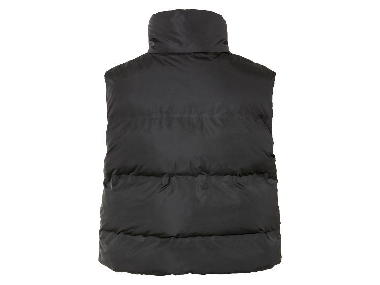 Gilet noir rembourré sans manches.