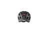 Casque de vélo noir avec feu arrière intégré.